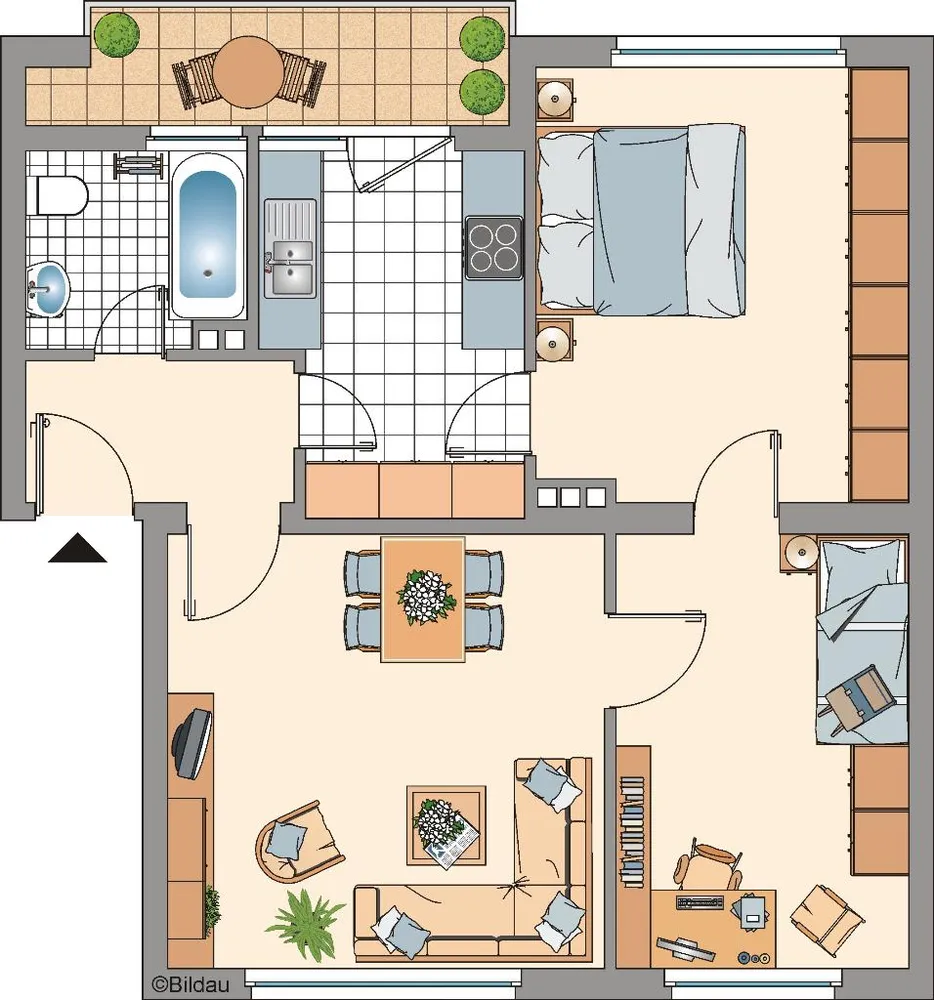 3 Zimmer Wohnung mit 57 m² in Duisburg – Bild 2