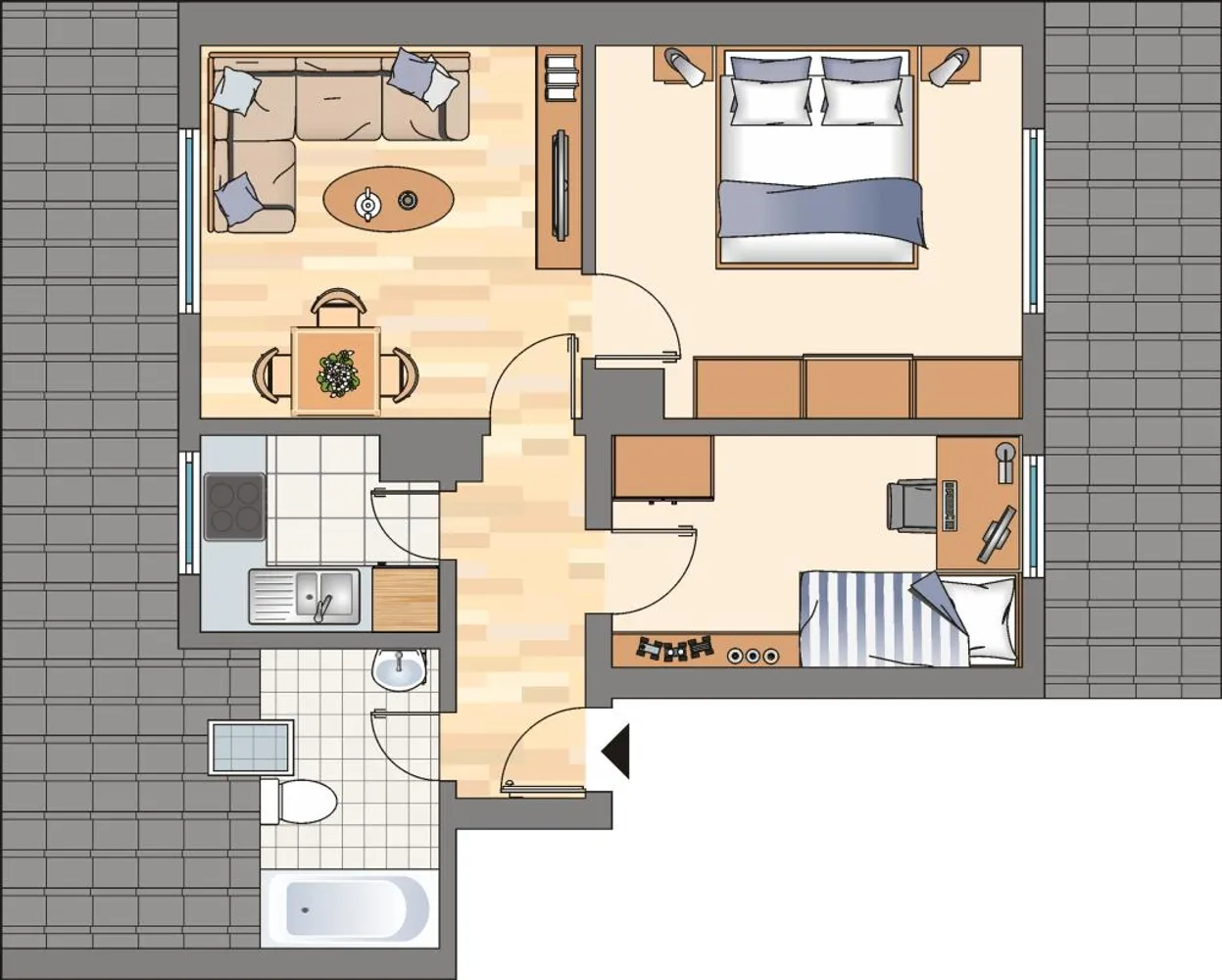 3 Zimmer Wohnung mit 47 m² in Bochum – Bild 3