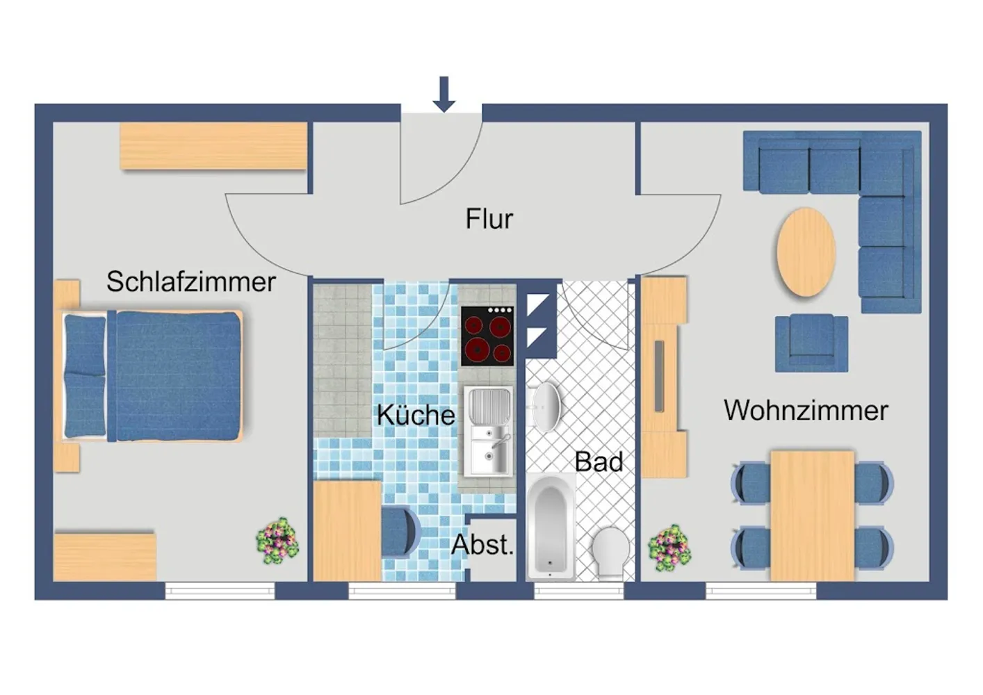 2 room apartment with 46 m² in Frankfurt am Main – Photo 8