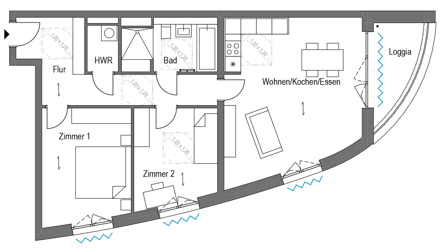 3 Zimmer Wohnung mit 85 m² in Berlin – Bild 5