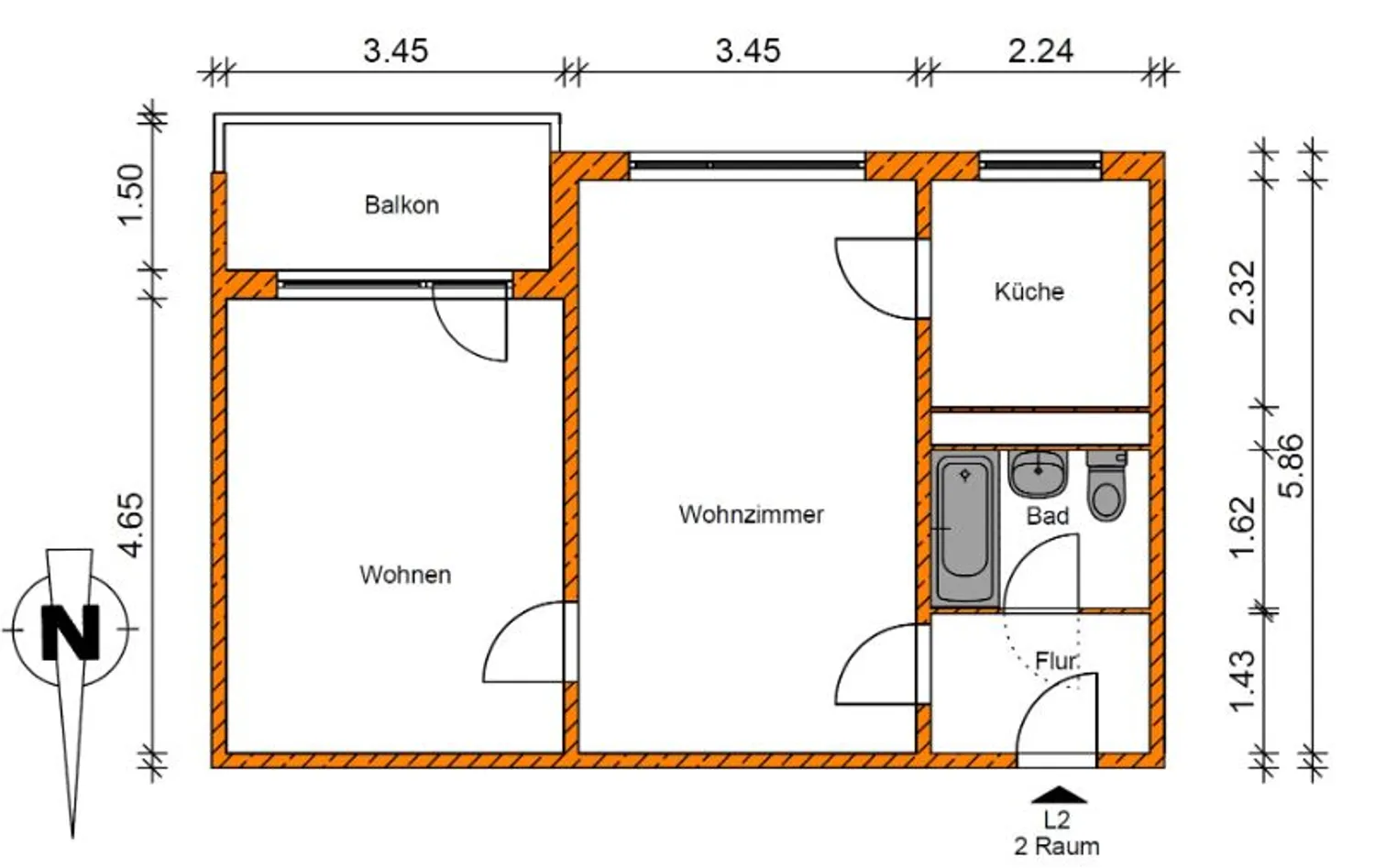 2 Zimmer Wohnung mit 50 m² in Magdeburg – Bild 8