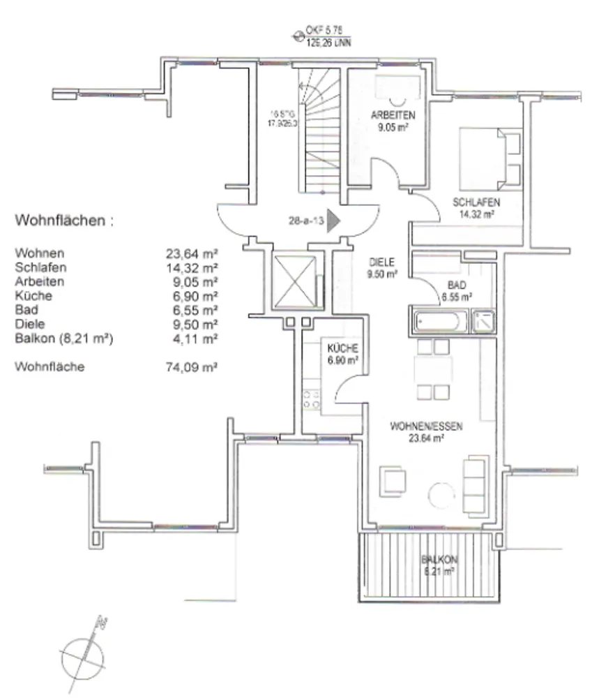 3 Zimmer Wohnung mit 72 m² in Wiesbaden – Bild 2