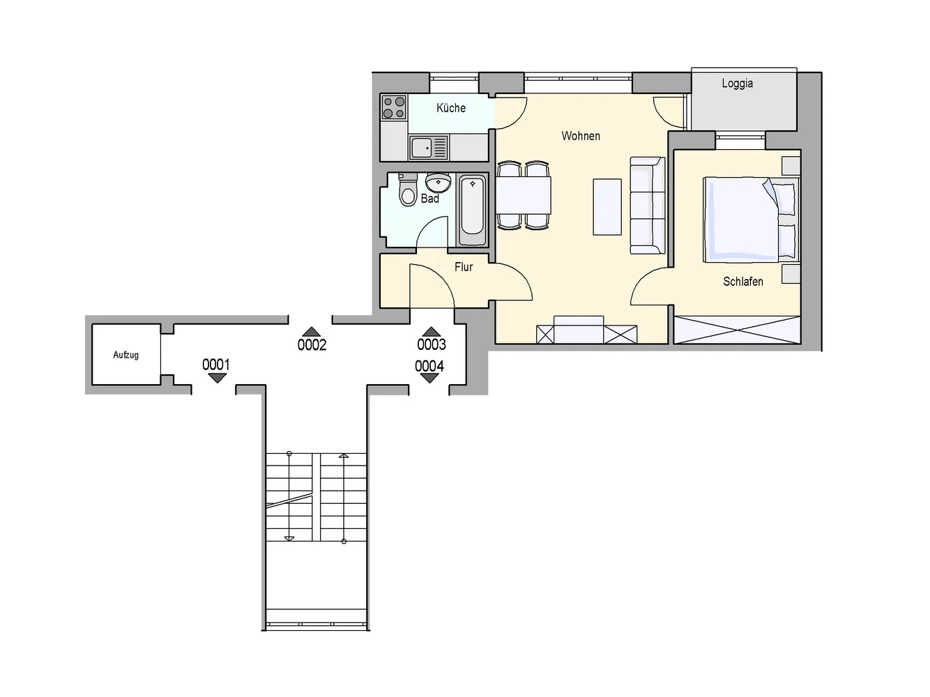 2 Zimmer Wohnung mit 43 m² in Stuttgart – Bild 3