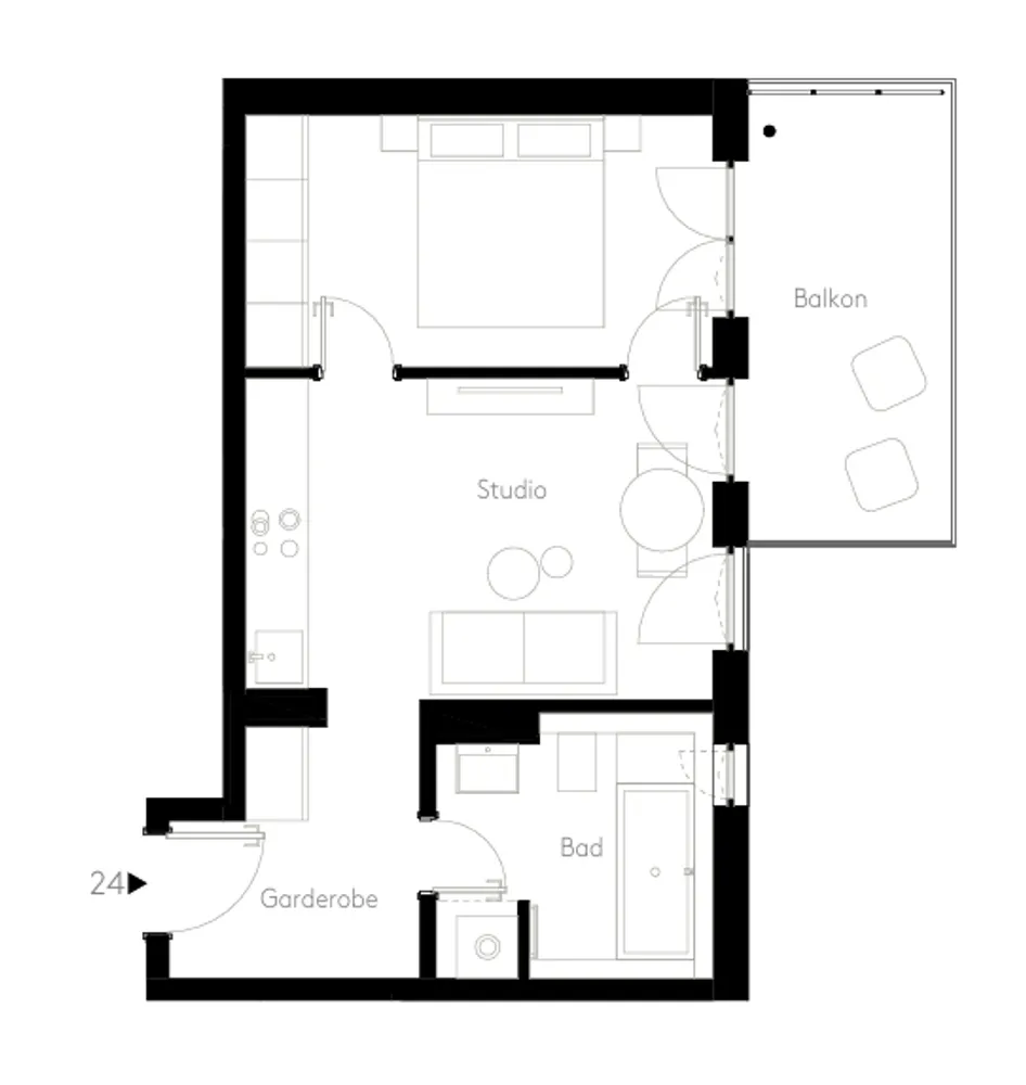 2 Zimmer Wohnung mit 42 m² in Landshut – Bild 4