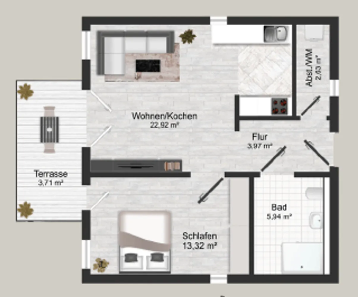 2 Zimmer Wohnung mit 52 m² in Delitzsch – Bild 1