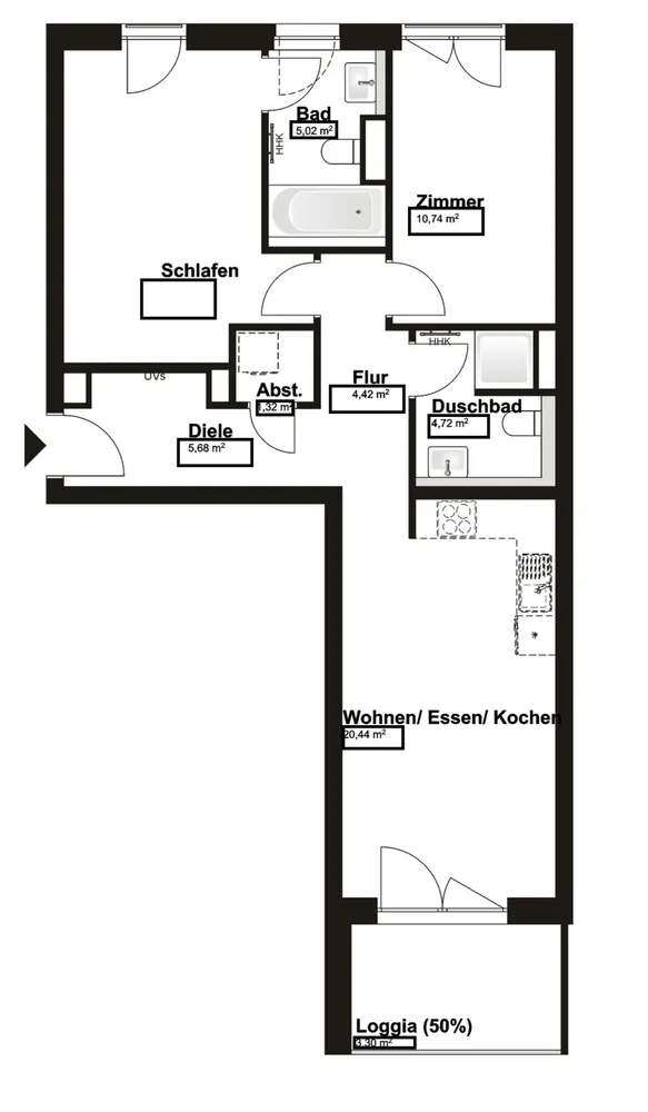 3 room apartment with 71 m² in Frankfurt am Main – Photo 7
