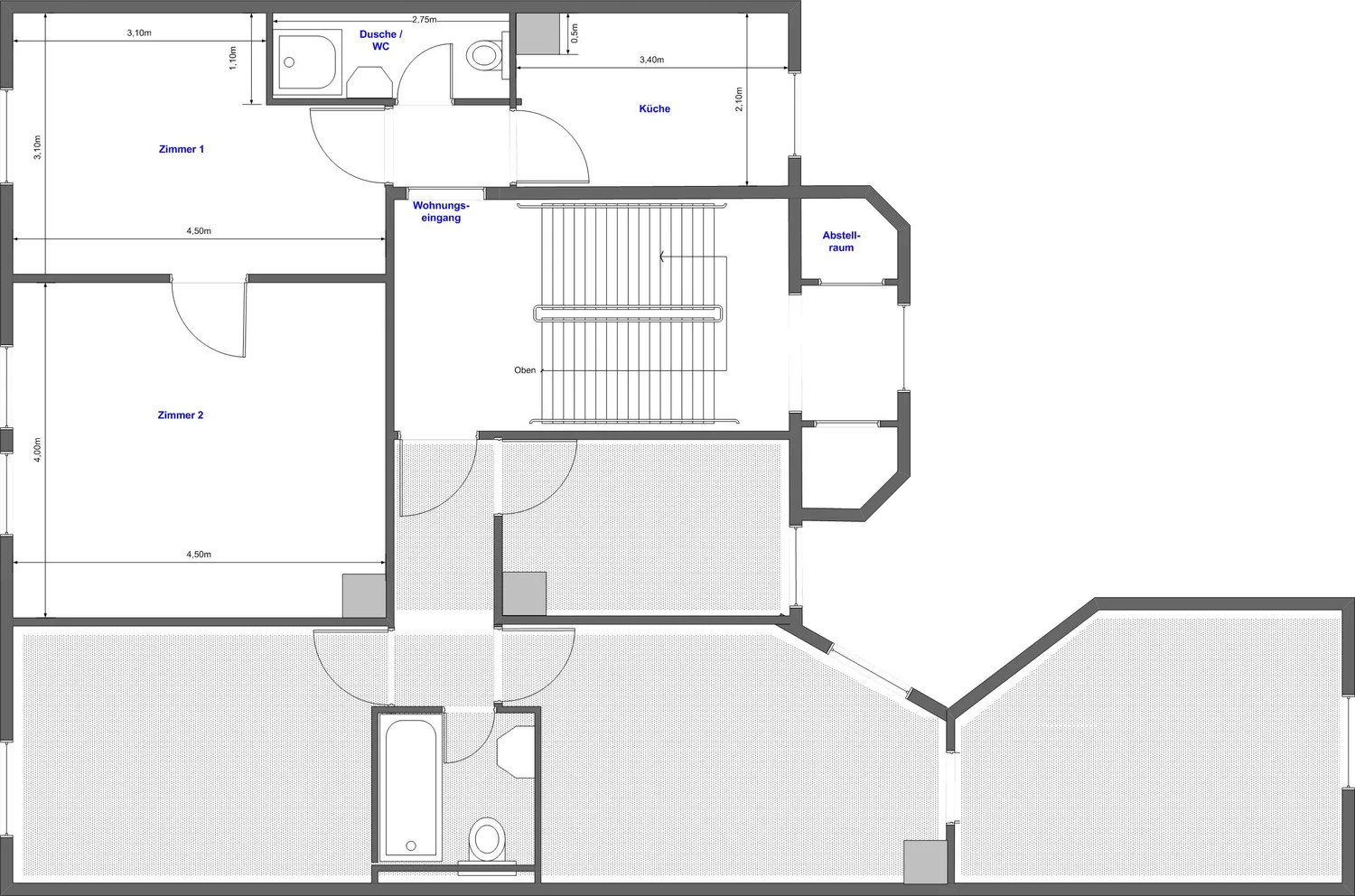 2 Zimmer Wohnung mit 43 m² in Karlsruhe – Bild 2