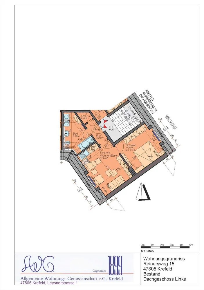 2 Zimmer Wohnung mit 44 m² in Krefeld – Bild 3
