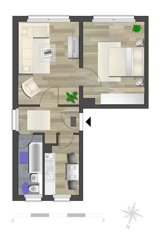 2 Zimmer Wohnung mit 46 m² in Chemnitz – Bild 5