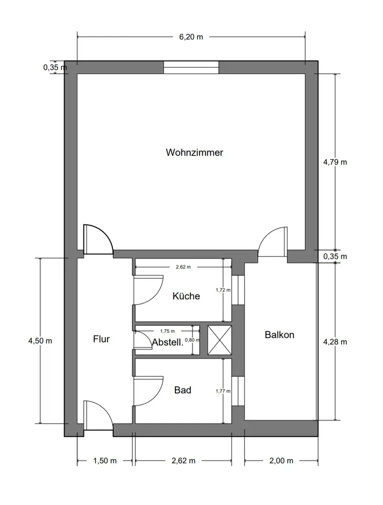 1 Zimmer Wohnung mit 51 m² in Ludwigshafen am Rhein – Bild 1