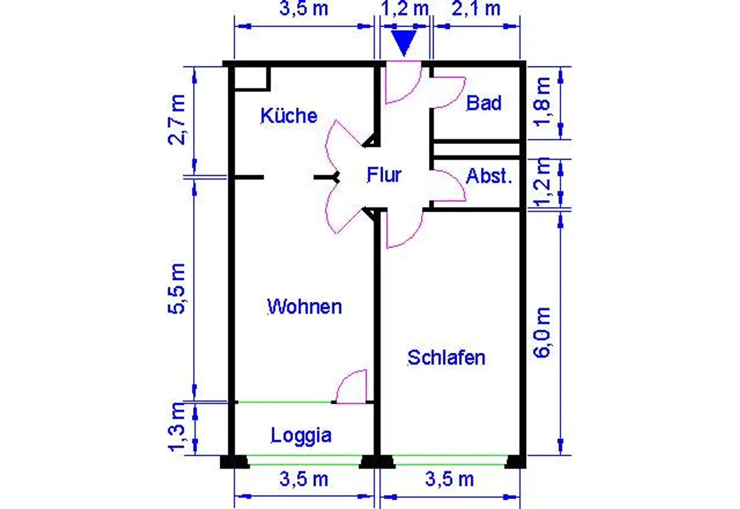 2 room apartment with 61 m² in Magdeburg – Photo 4