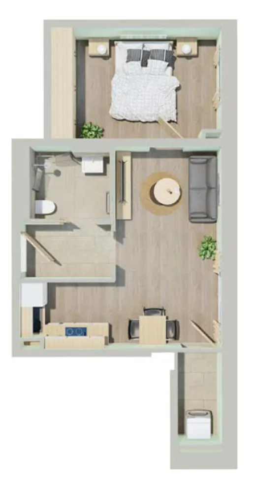 2 Zimmer Wohnung mit 54 m² in Straubing – Bild 2