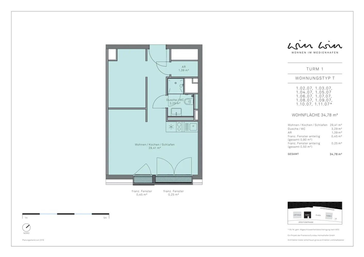 1 Zimmer Wohnung mit 35 m² in Düsseldorf – Bild 7