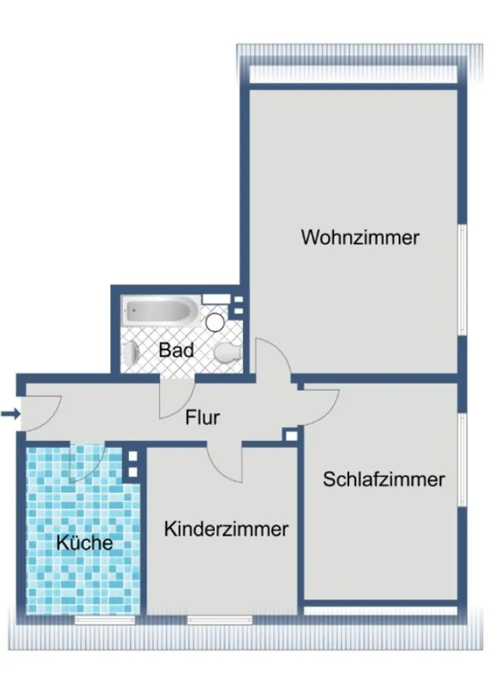 3 Zimmer Wohnung mit 59 m² in Michelstadt – Bild 3