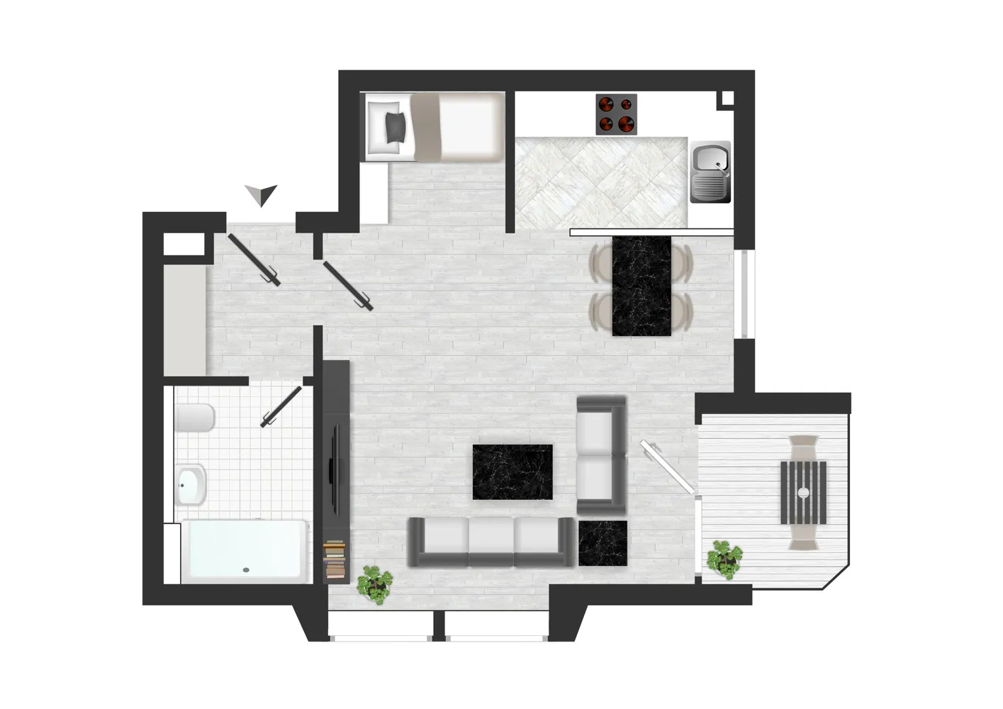 1 Zimmer Wohnung mit 44 m² in Düsseldorf – Bild 11