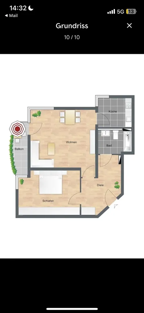 2 room apartment with 57 m² in Augsburg – Photo 8