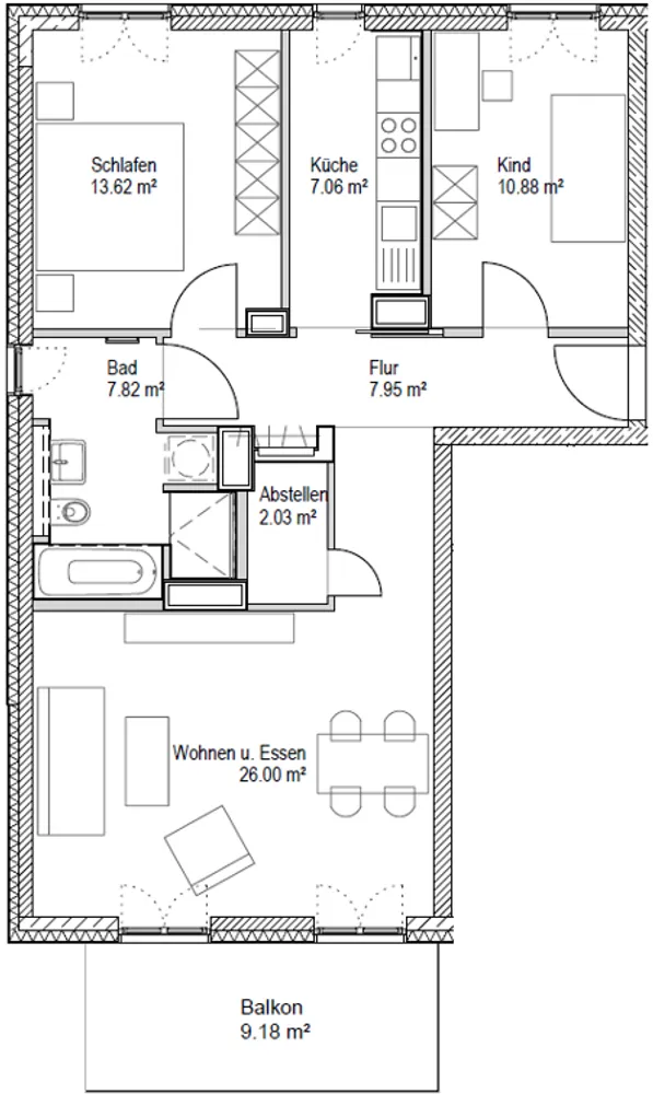 3 room apartment with 80 m² in Neu-Isenburg – Photo 2