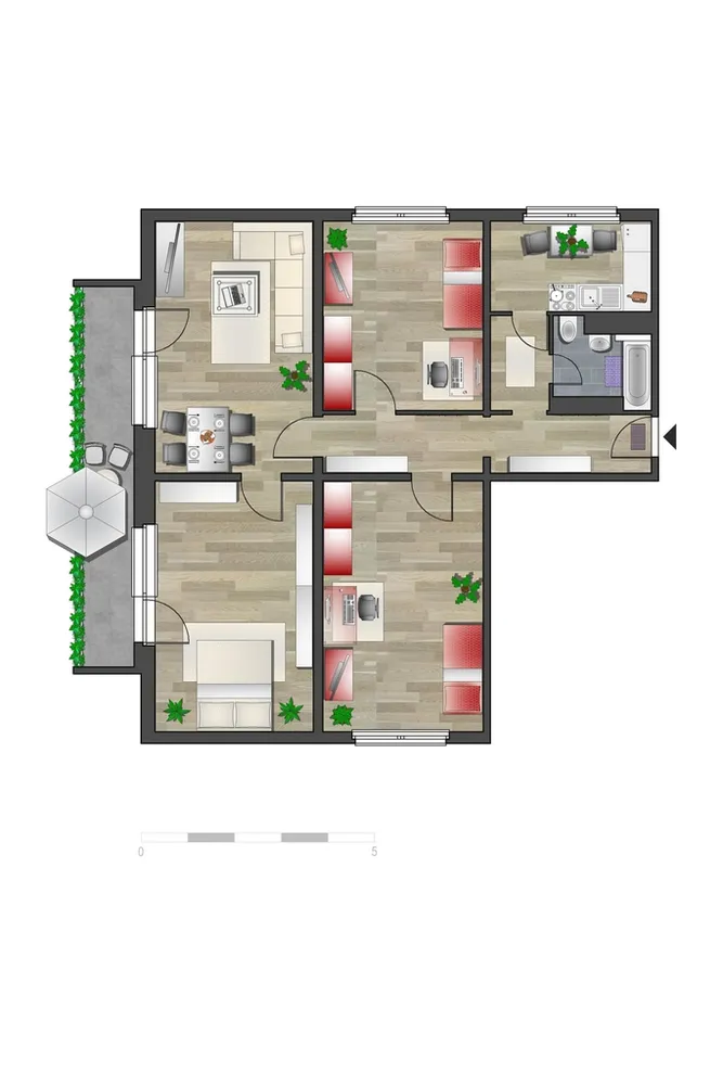 4 room apartment with 96 m² in Chemnitz – Photo 4