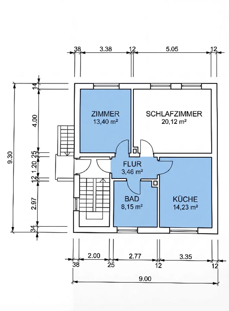 1 Zimmer Wohnung mit 40 m² in Mannheim – Bild 2