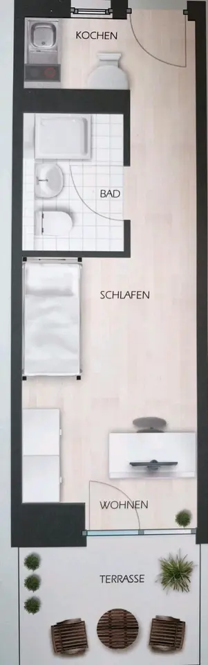 2 Zimmer Wohnung mit 25 m² in Regensburg – Bild 5