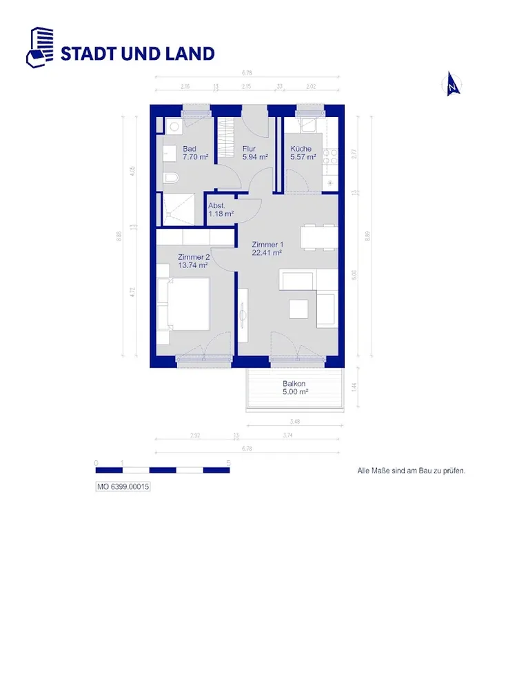 2 Zimmer Wohnung mit 59 m² in Berlin – Bild 5