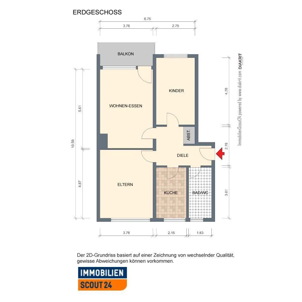 3 Zimmer Wohnung mit 76 m² in Wuppertal – Bild 3