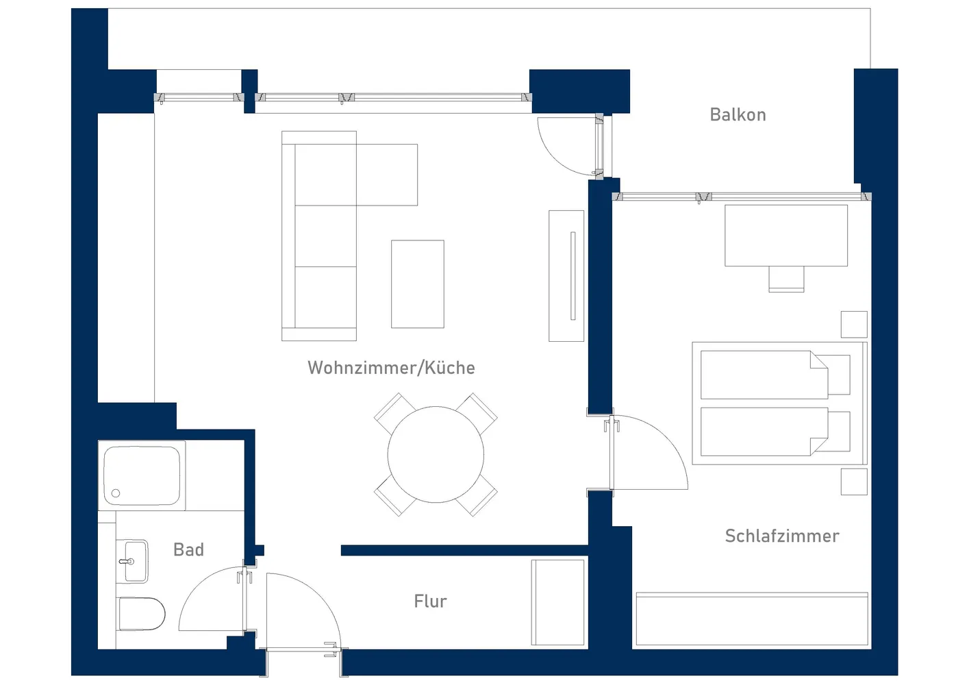 2 Zimmer Wohnung mit 53 m² in Krefeld – Bild 7