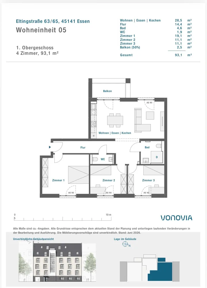 4 Zimmer Wohnung mit 93 m² in Essen – Bild 5