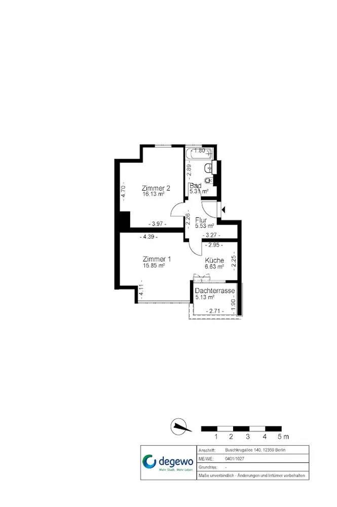 2 Zimmer Wohnung mit 52 m² in Berlin – Bild 11