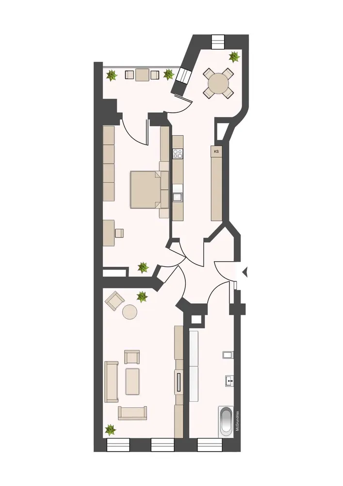 2 Zimmer Wohnung mit 63 m² in Leipzig – Bild 1