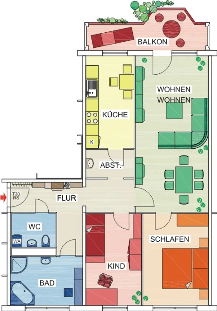 3 Zimmer Wohnung mit 90 m² in Chemnitz – Bild 2