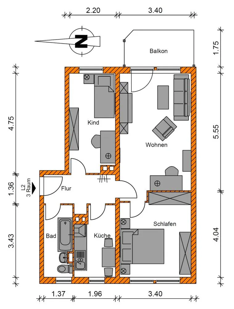 3 Zimmer Wohnung mit 62 m² in Magdeburg – Bild 8