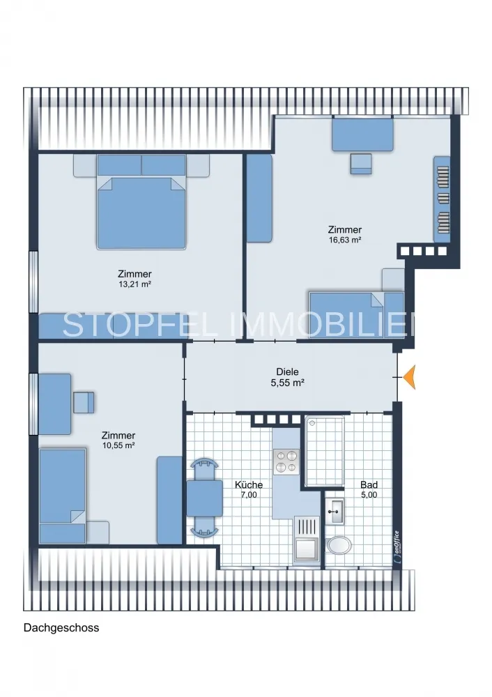 3 Zimmer Wohnung mit 57 m² in Bielefeld – Bild 2