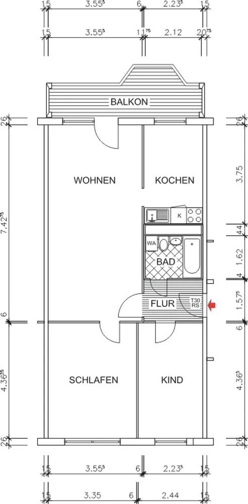 3 Zimmer Wohnung mit 71 m² in Chemnitz – Bild 1