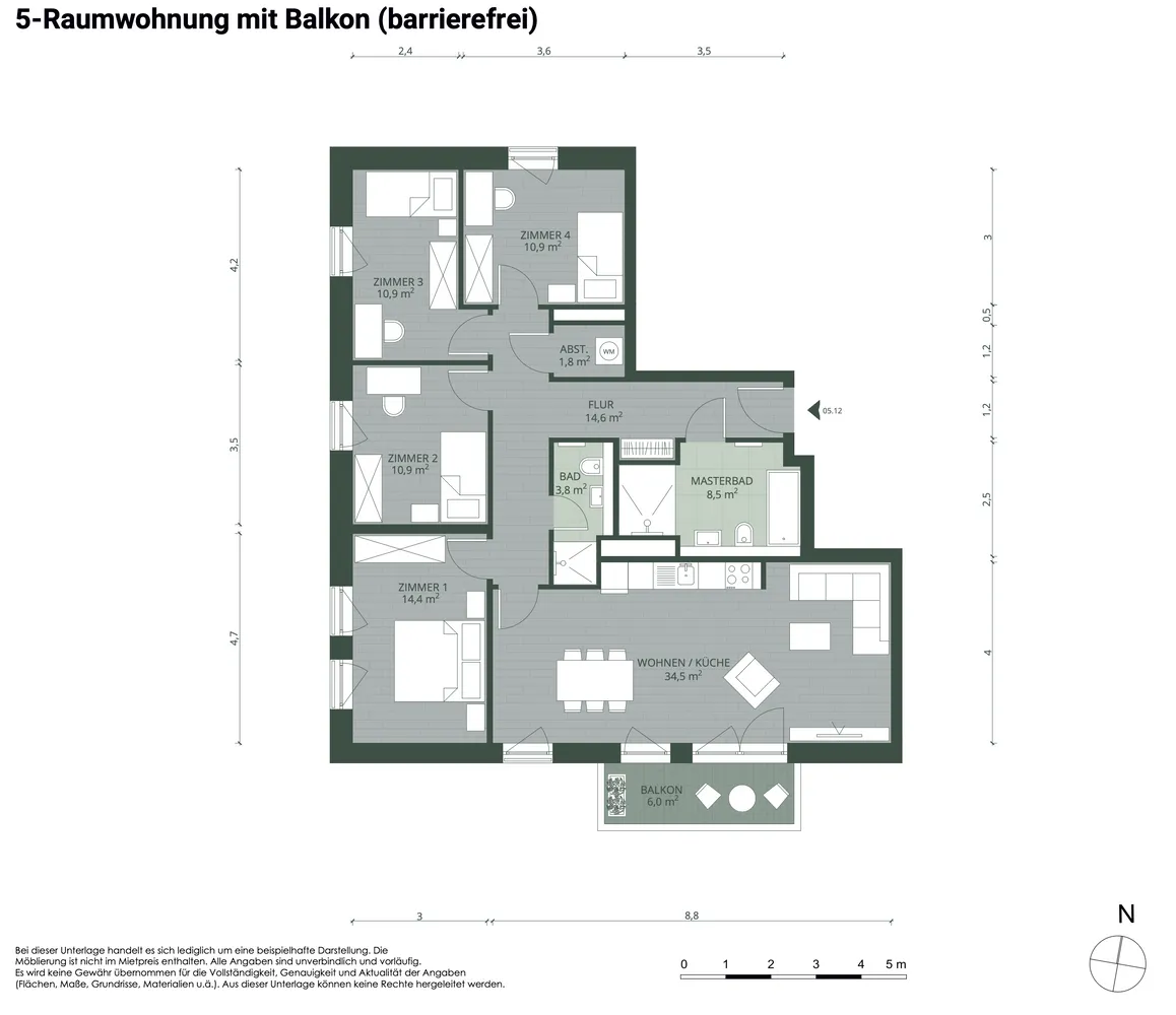 5 Zimmer Wohnung mit 112 m² in Hamburg – Bild 10