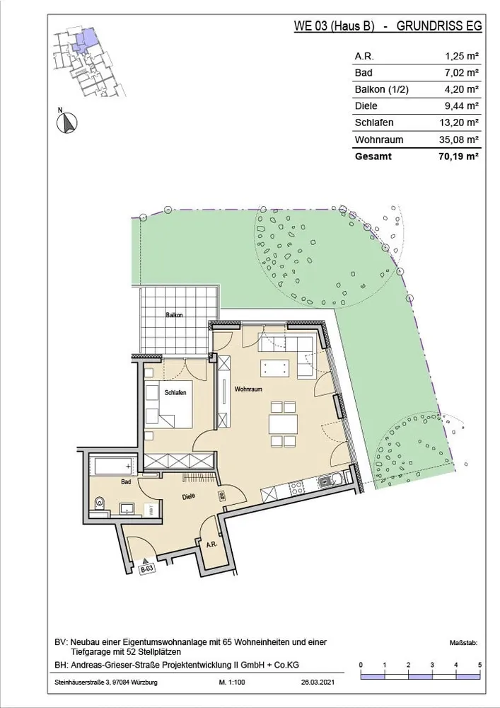 2 Zimmer Wohnung mit 70 m² in Würzburg – Bild 7