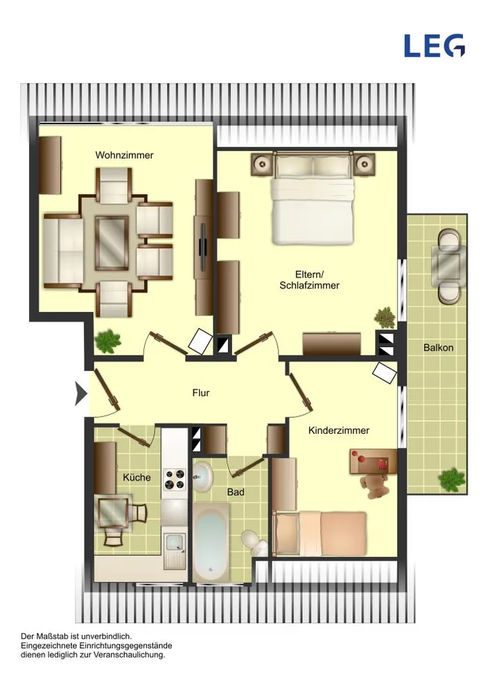 3 Zimmer Wohnung mit 59 m² in Wuppertal – Bild 2