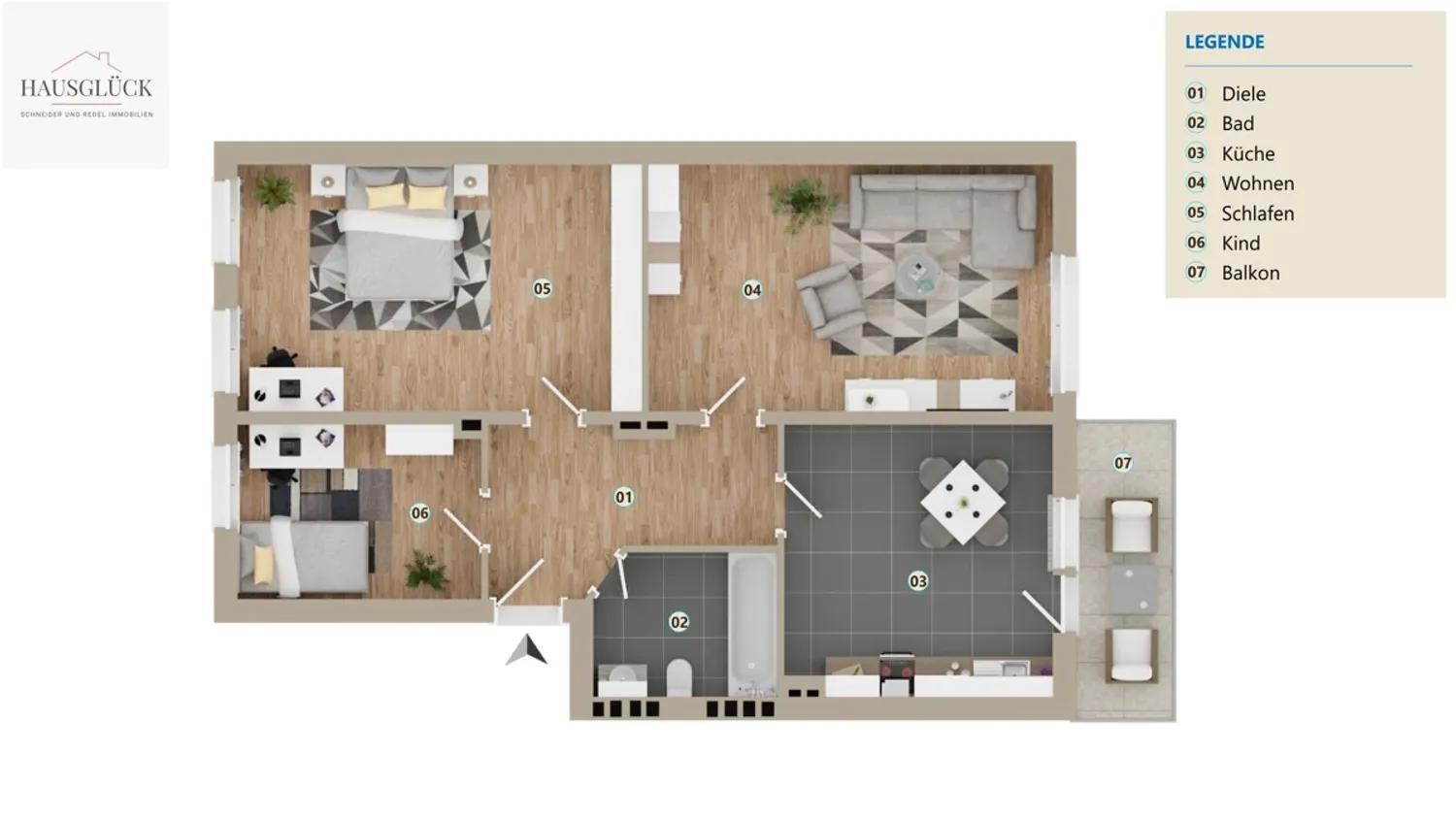 3 Zimmer Wohnung mit 65 m² in Neuss – Bild 2