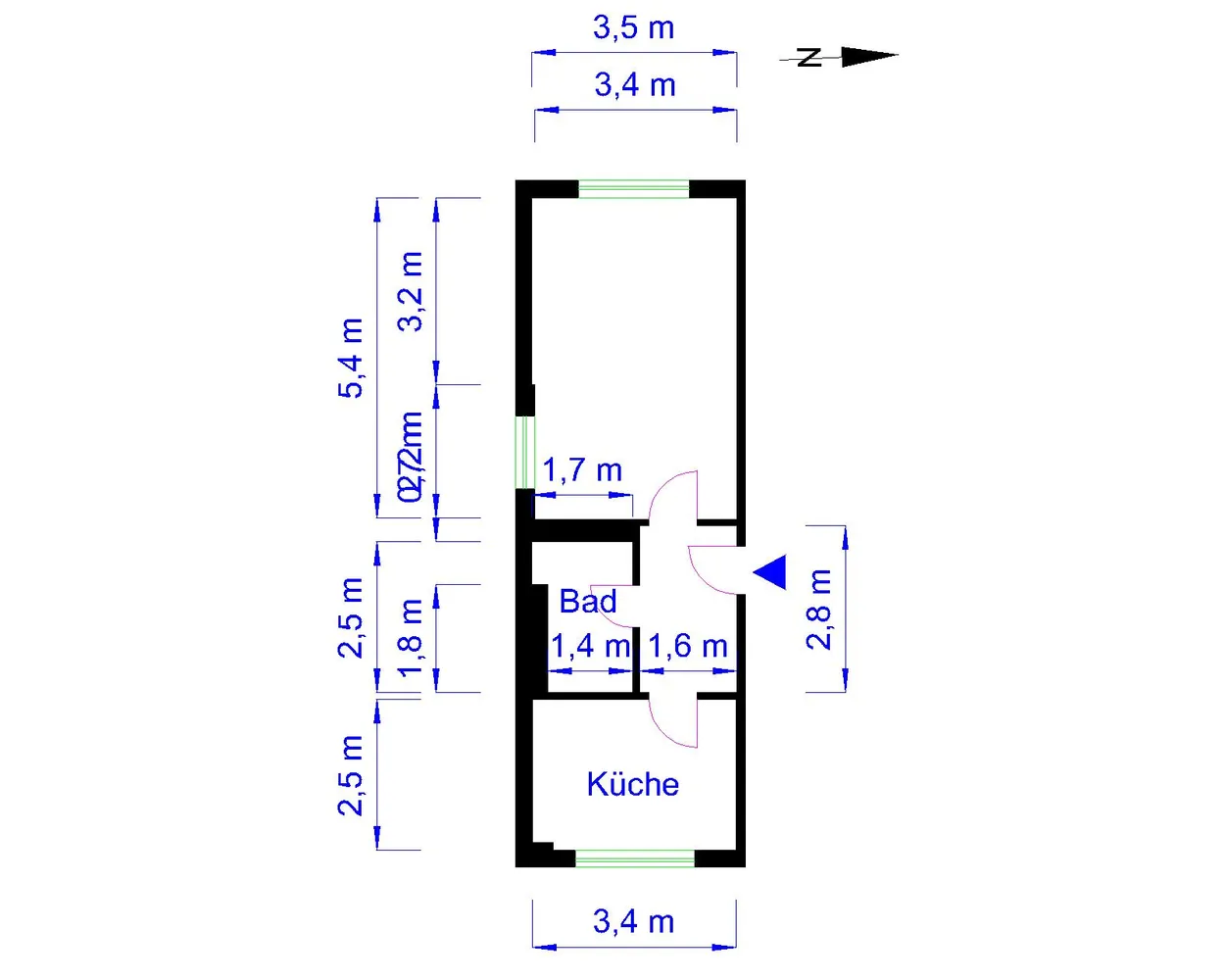 1 room apartment with 36 m² in Magdeburg – Photo 4