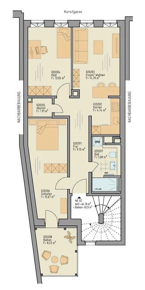 3 Zimmer Wohnung mit 69 m² in Altenburg – Bild 1
