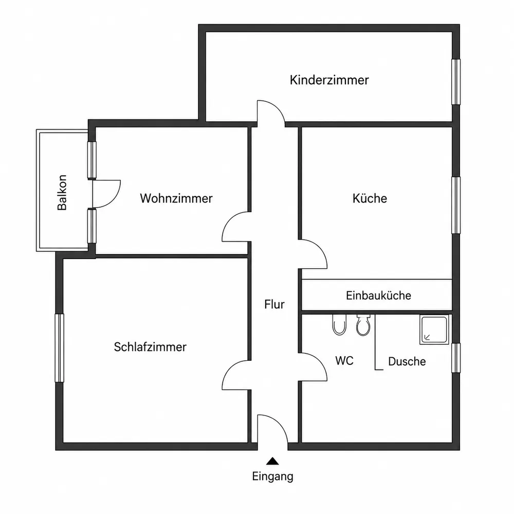 3 Zimmer Wohnung mit 70 m² in Bochum – Bild 2
