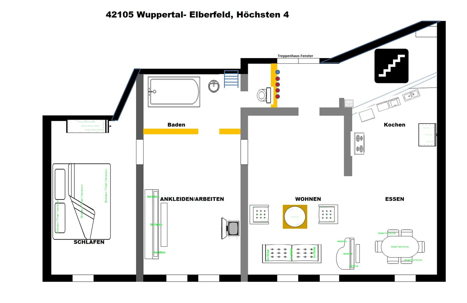 4 Zimmer Wohnung mit 50 m² in Wuppertal – Bild 2