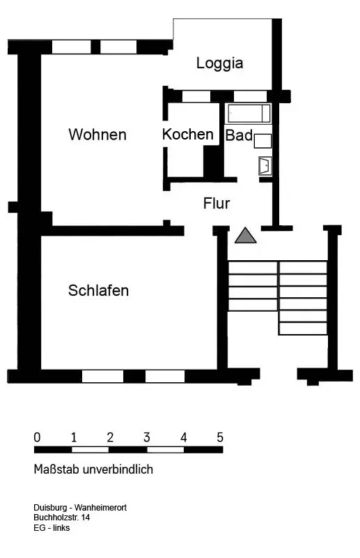 2 Zimmer Wohnung mit 45 m² in Duisburg – Bild 4
