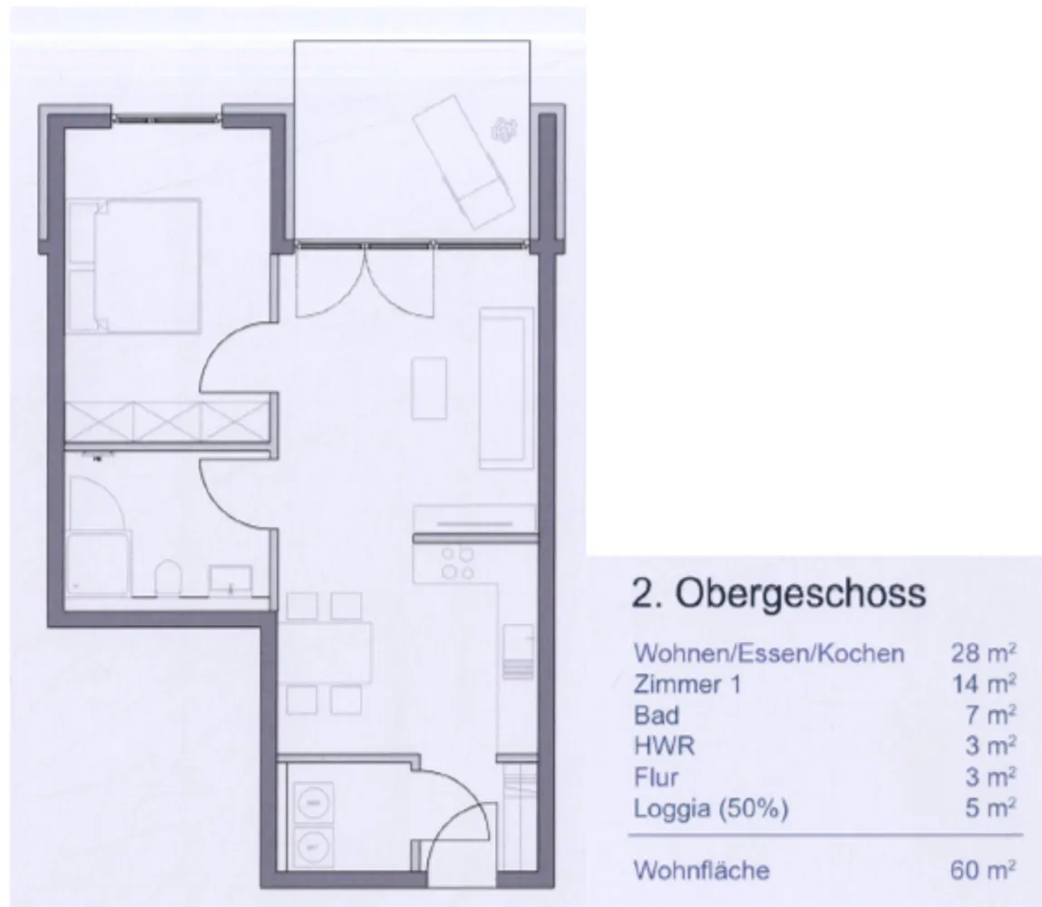 2 Zimmer Wohnung mit 60 m² in Aschaffenburg – Bild 10