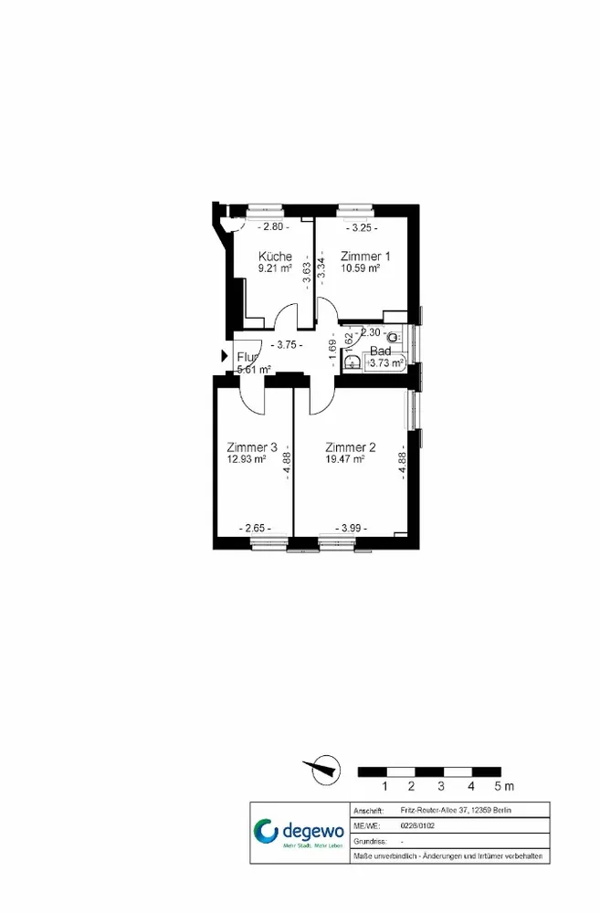 3 Zimmer Wohnung mit 64 m² in Berlin – Bild 8