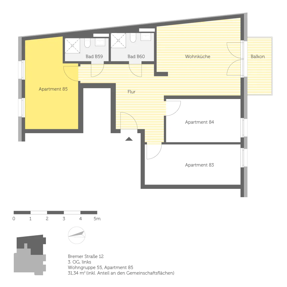 1 room apartment with 31 m² in Berlin – Photo 7