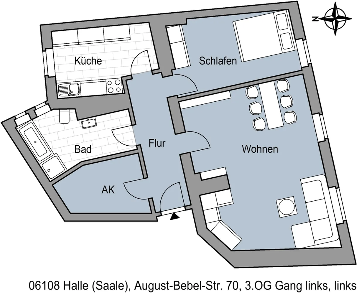 2 Zimmer Wohnung mit 70 m² in Halle (Saale) – Bild 5