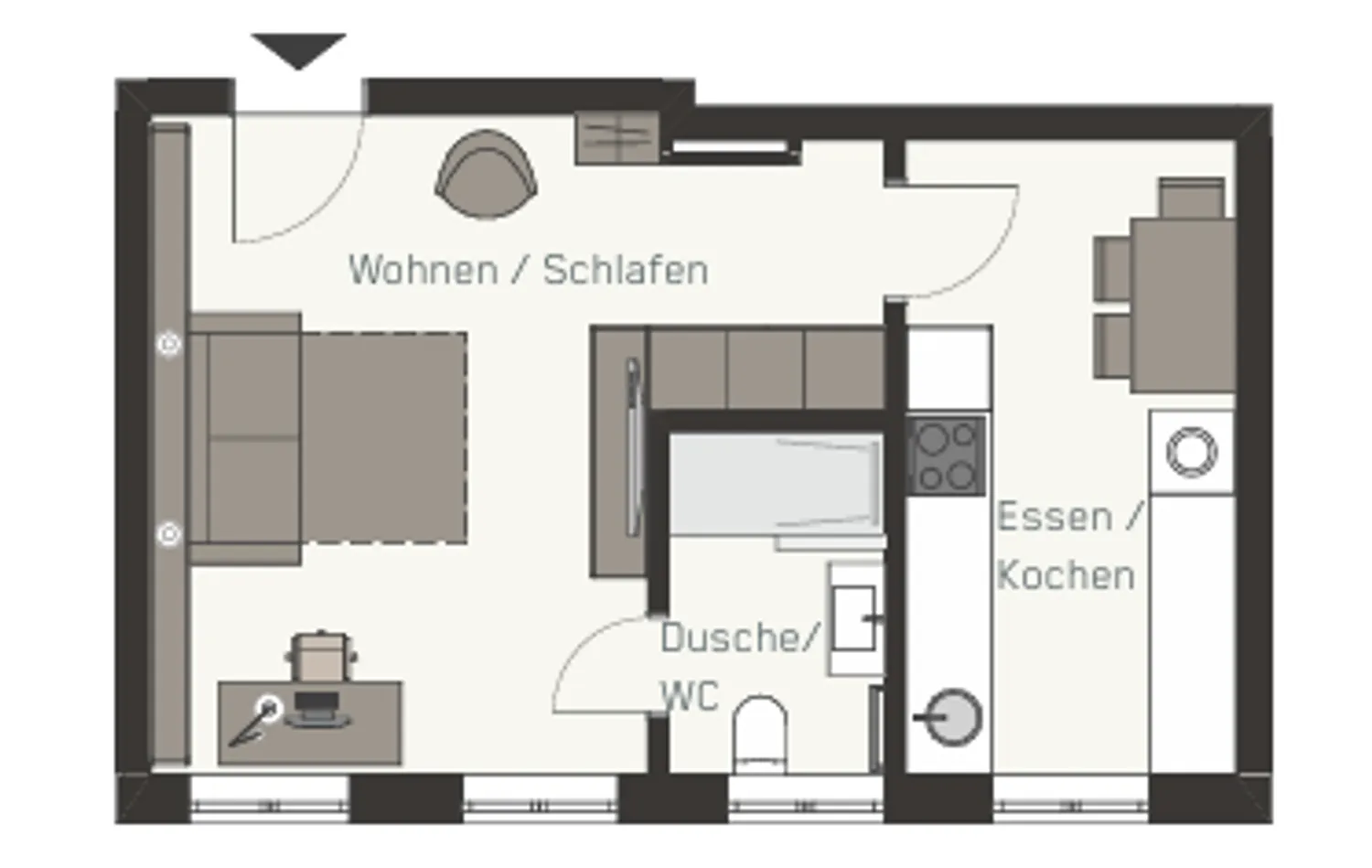 1 Zimmer Wohnung mit 35 m² in Stuttgart – Bild 5