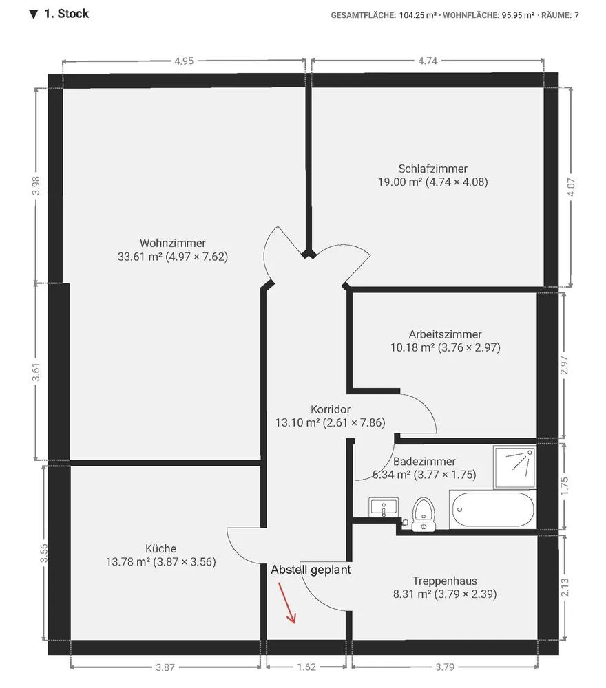 3 Zimmer Wohnung mit 96 m² in Dortmund – Bild 2