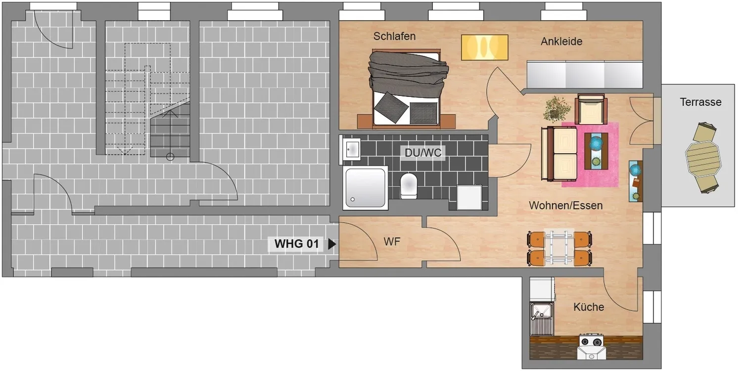 2 Zimmer Wohnung mit 58 m² in Dresden – Bild 2